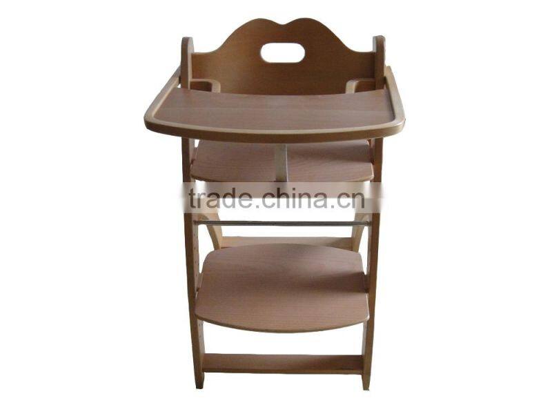 Modern wooden baby high chair