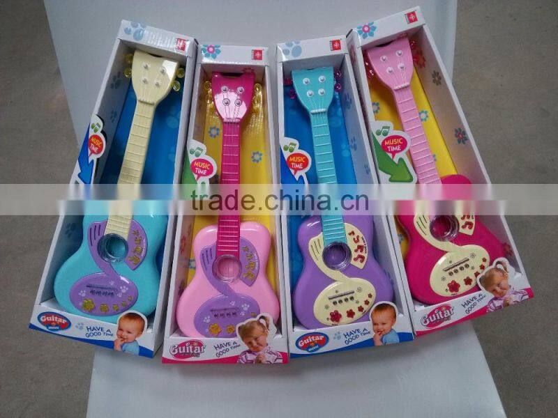 electric children plastic toy guitar for sale,high quality guitar with light and music.