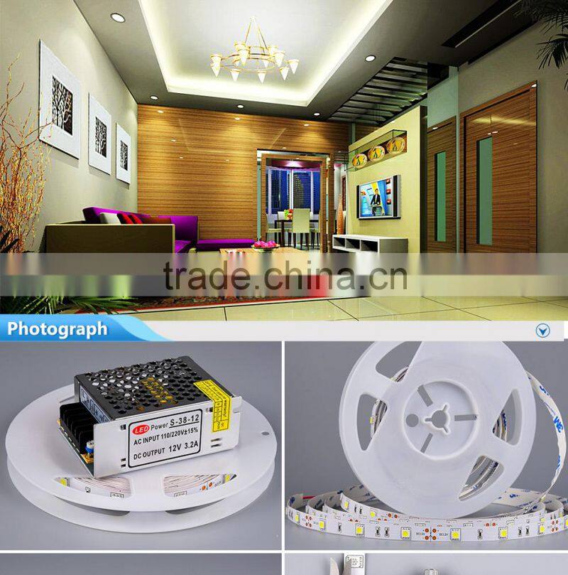 DC12V blue 30LEDs/m 5050 smd LED strip light with non-waterproof white FPC