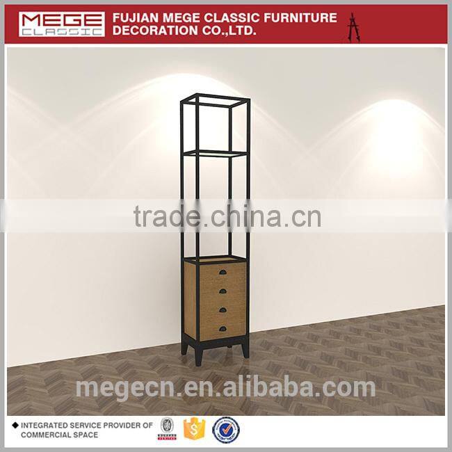 High end wooden wall shelf design for clothes