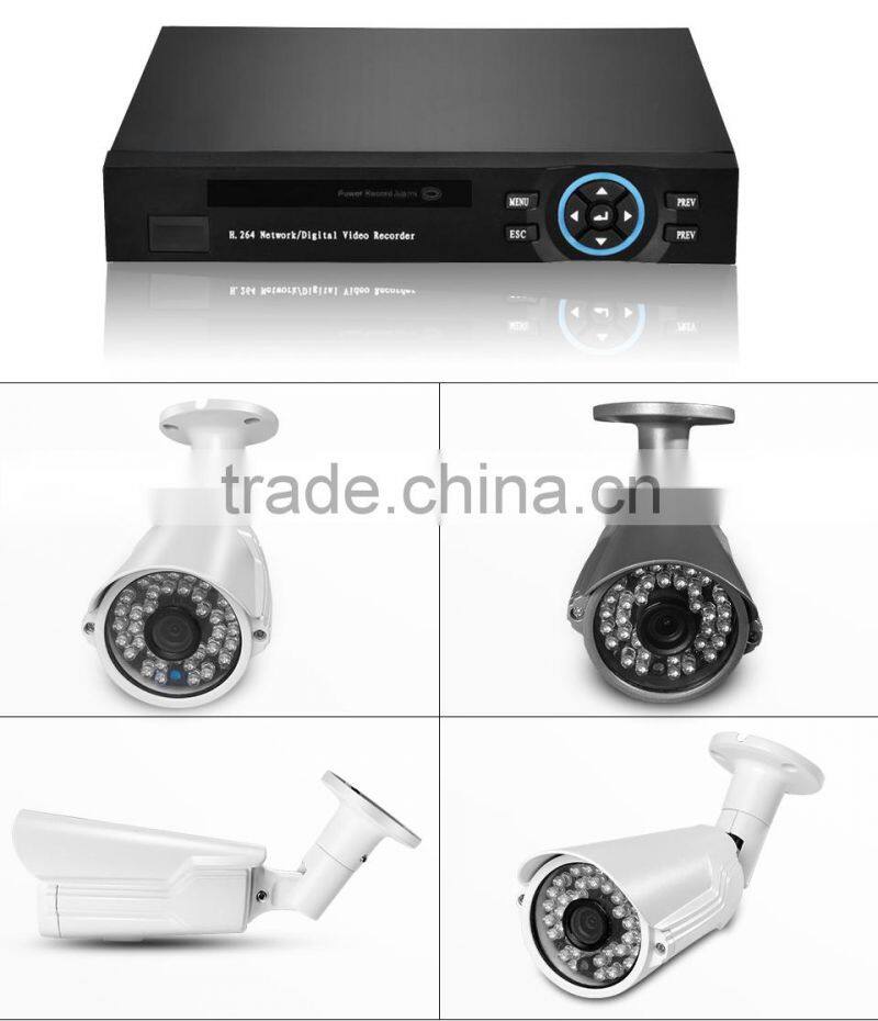 Fashionable 4CH IP 960P IP66 metal bullet onvif nvr kit