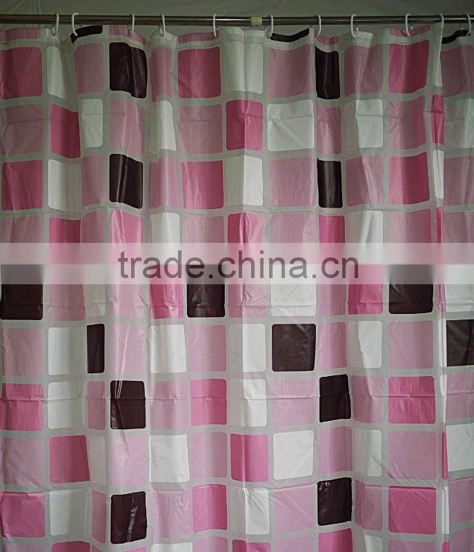 orange hookless Shower Curtain