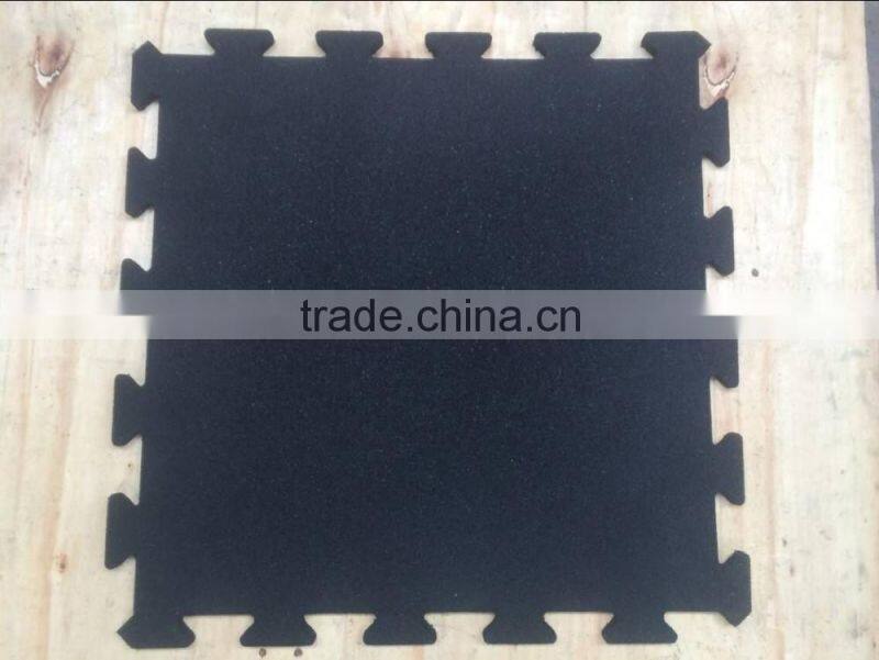Gym Interlocking rubber tiles Factory price interlocking rubber flooring
