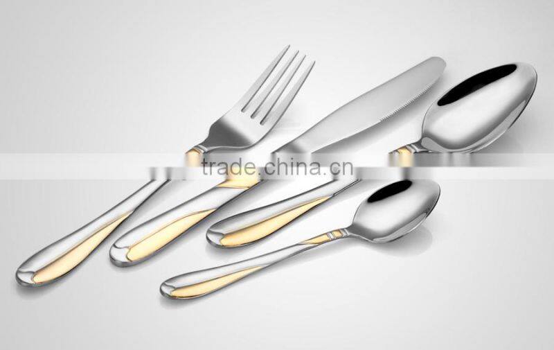 Famed stainless steel dinnerware set