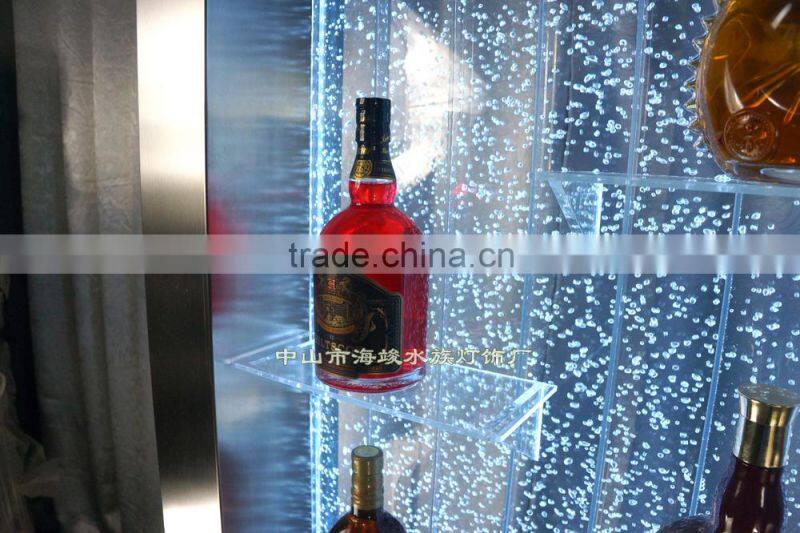 Led lighting stainless steel water bubble wine Rack