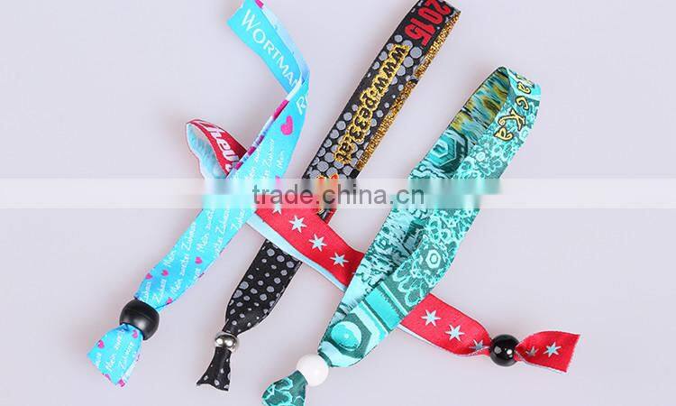 China supplier custom design colorful festival woven wristband for event