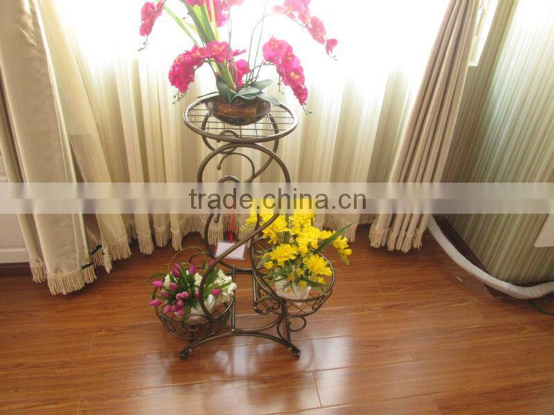 three tier flower shelf rack