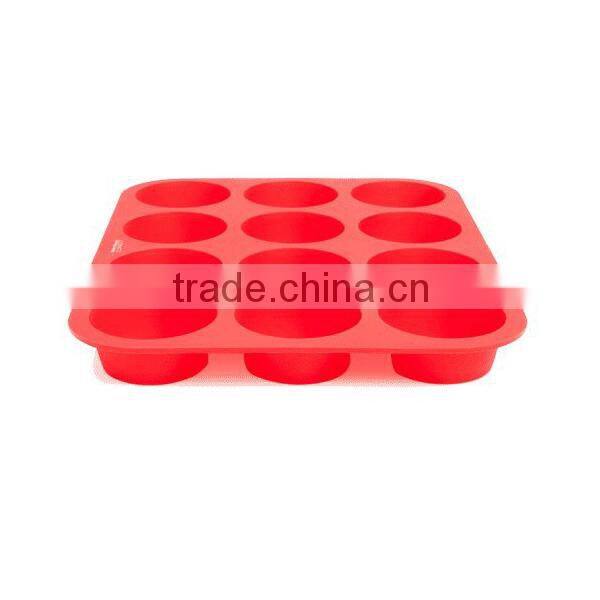 Washable 12cavity silicone cake baking muffin cup /cake mold/cake tray