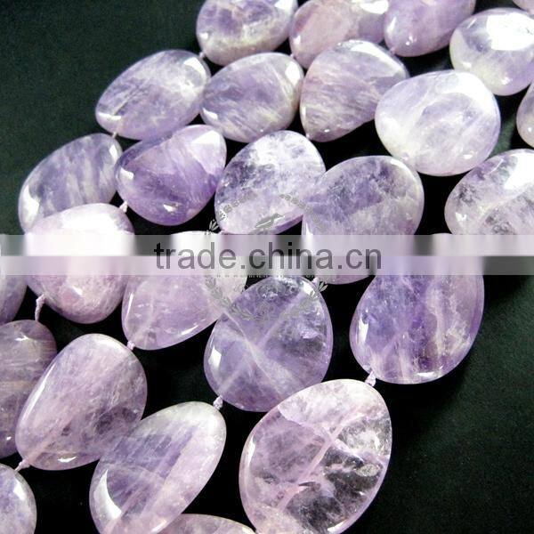 16inch string,about 12pcs,25-30mm nugget random size light purple natural amethyst stone loose beads findings supplies 3030002