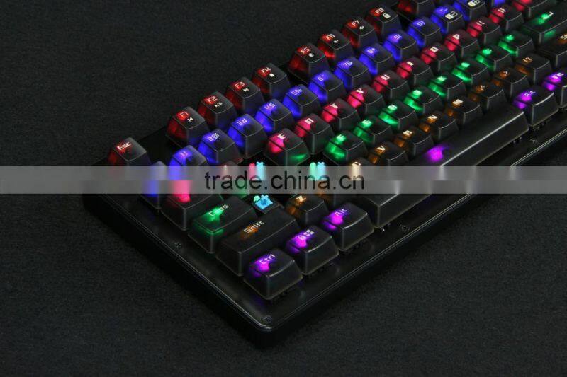 87 keys led backlight metal mechanical keyboard