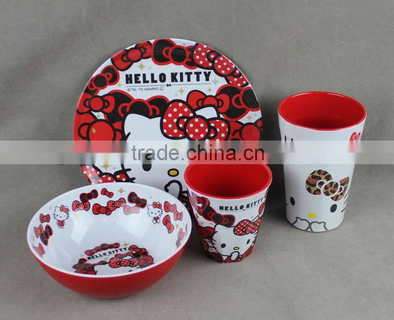 kids melamine printed dinner set