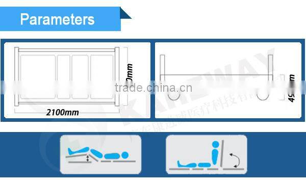 Manual hospital bed with abs cranks with 1 function