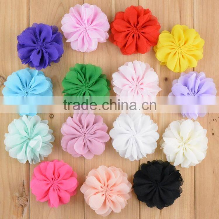 15 colors children chiffon flower hair accessory