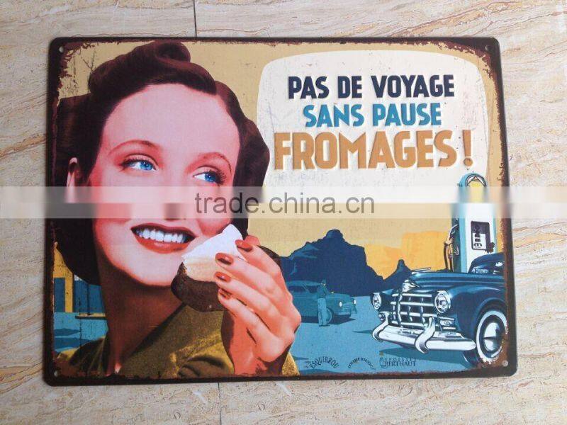 metal license embossed sign board