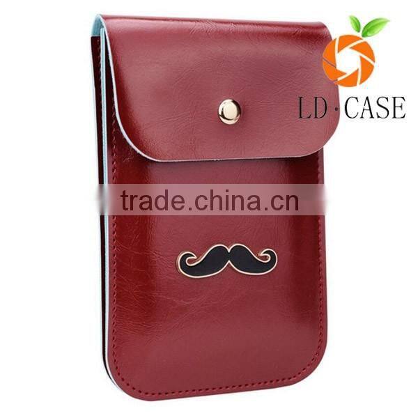 wrist-let metal shoulder bag curve cut cell phone bag with strap small clutch