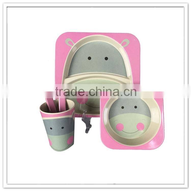 Children food grade high quality bamboo fiber dinner sets