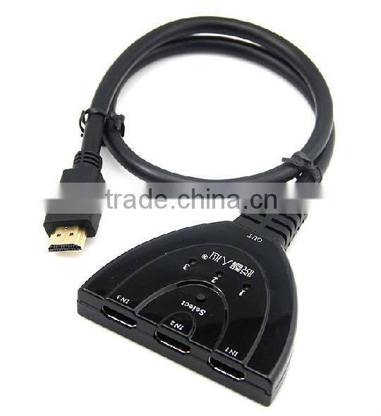 NEW HDMI Switcher 3x1 with 50cm Pigtail HDMI Cable