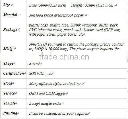 2012 TOP Sell Cupcake Liners Paper Baking Cups Muffin Cases for Wedding Favors