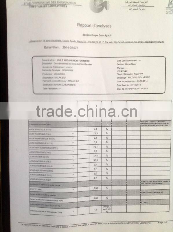 Argan Oil: for Cosmetic Use . USDA ECOCERT