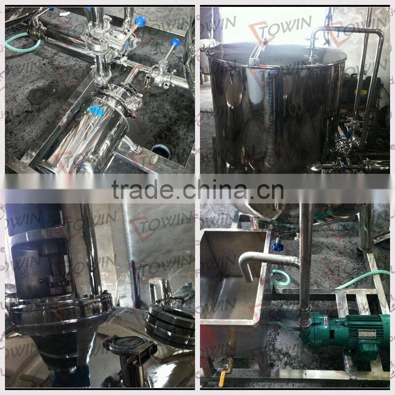 1000L stainless steel vacuum mixer tank with pump and filter