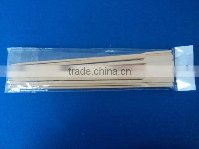 Sale disposable bamboo flat skewer for BBQ 30cm in plastic bag