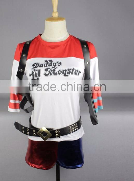 Three Colors Dress Up Halloween Cosplay Suicide Squad Harlee Quinn Cosplay Necklace