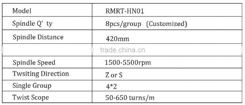 tfo doubling twister two for one ring spinning twisting machine/ twister textile line
