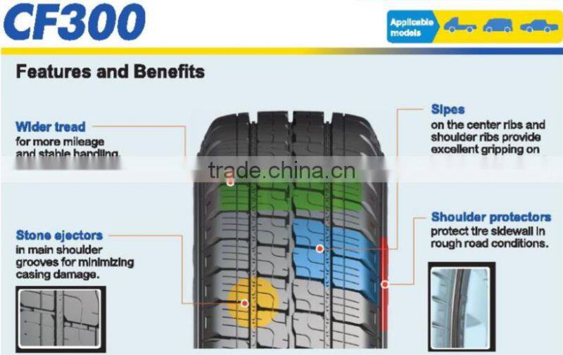 Comforser car Commercial Vehicle Tires,White sidewall tires,195r14c tires