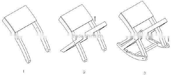 Foldable Wooden Footstool with PU Leather