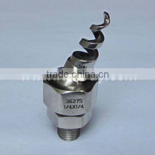 Spiral spray nozzle create a full cone spray or hollow cone spray