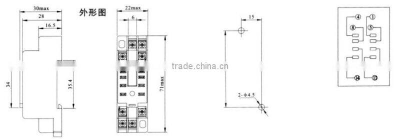 HEIGHT Hot Sale PYF08A Relay Socket /8 pin Relay Socket/General relay socket with High Quality Factory Price