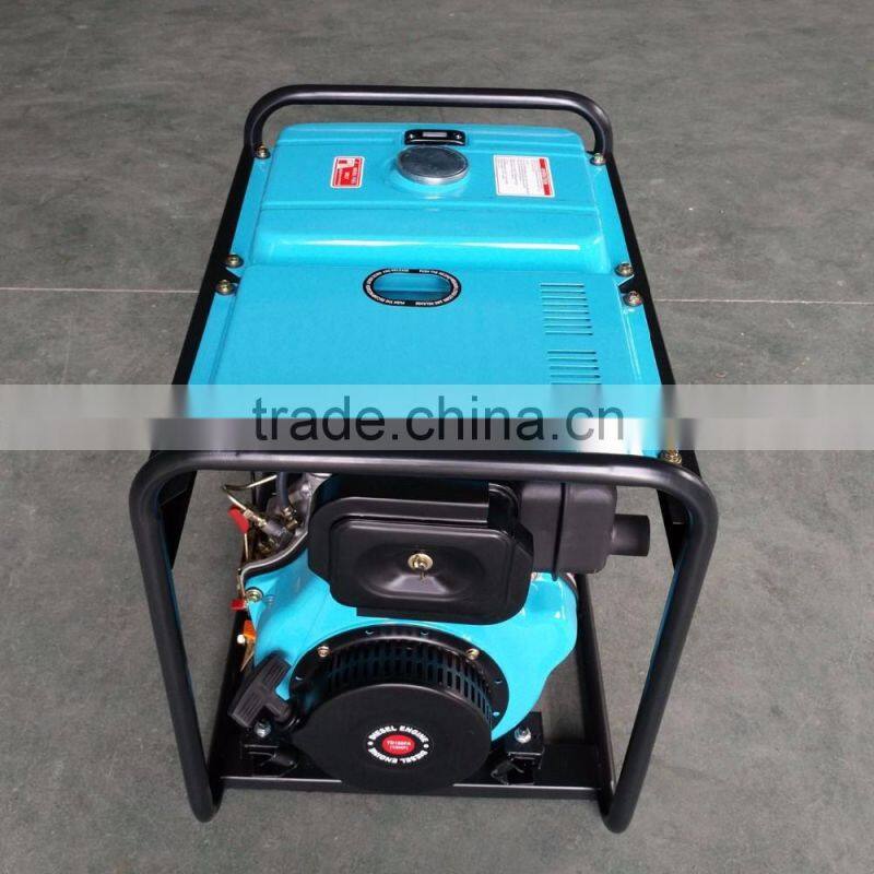 5kw diesel generator with handles and wheels portable design