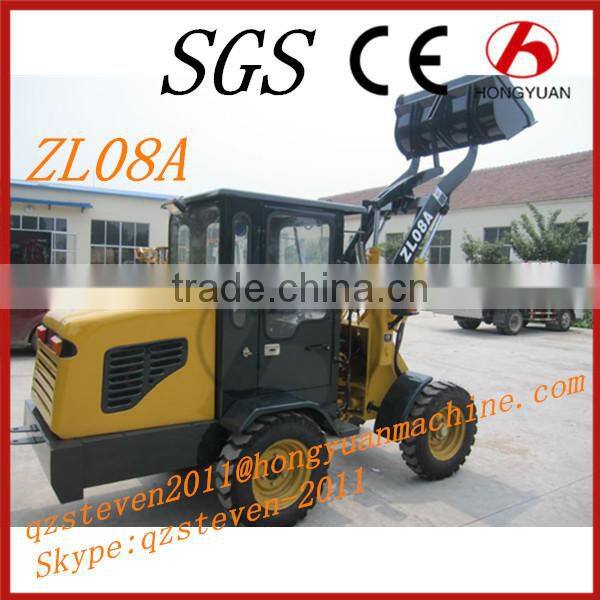 CE certificate 0.8T small agricultural wheel loader