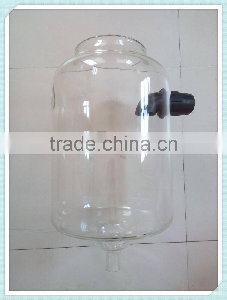 Open Top Glass Milk Receiver