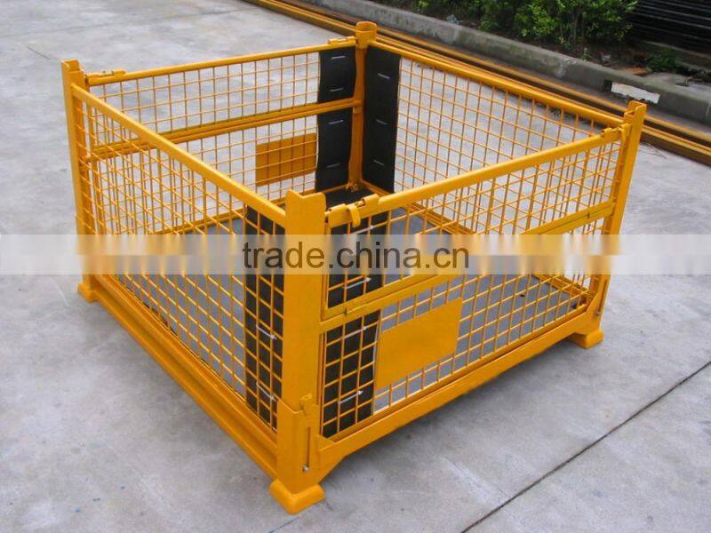 Galvanized Iron Wire Mesh 6mm Stackable Lockable Metal Storage Cage