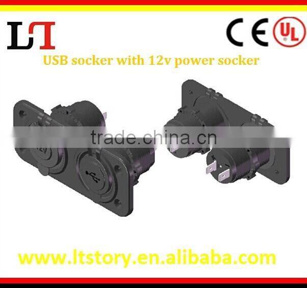 led light 12v car USB socket
