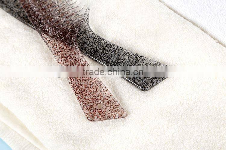 Plastic Morden Hair Comb With Crystals Point Irregularity Handle Hair Brushes