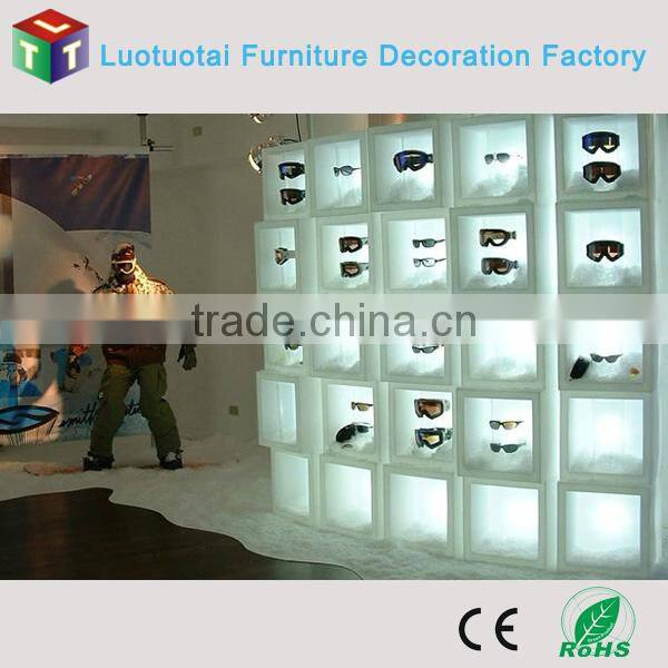 Color changing plastic corner led light cabinet