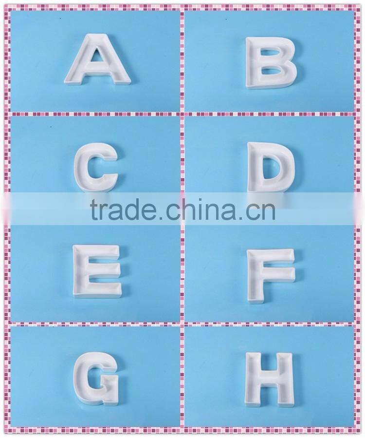 Wholesale custom porcelain letter dish for decor,JOY letter dish wholesale