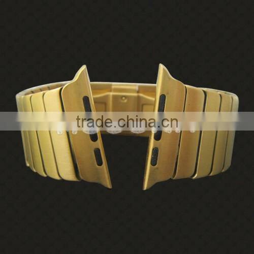 Stainless steel strap for watch gold plating band gold luxury accessories for apple watch