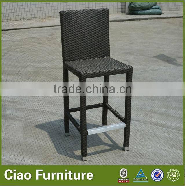 Hot New Outdoor Resin Rattan High Bar Chair Armless Bar Stool