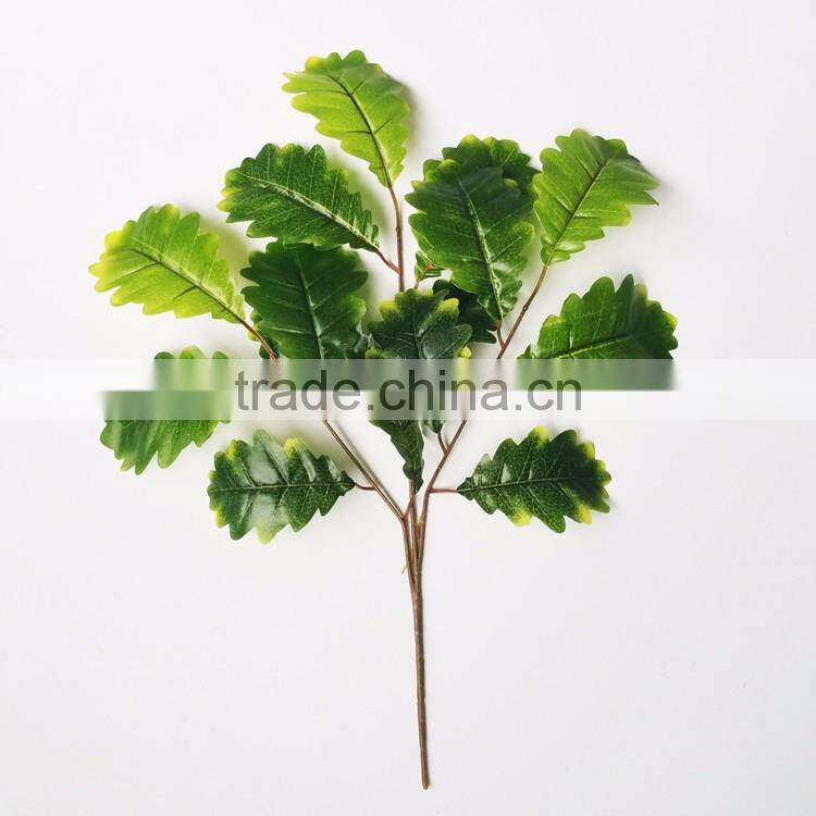 Indoor artificial oak tree branches artificial leaves
