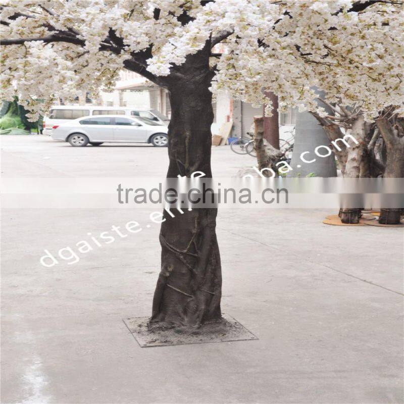 Atificial white cherry blossom flower tree for wedding decoration fiberglass trunk