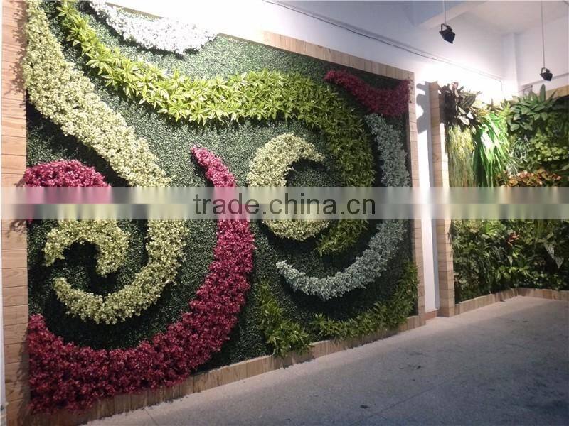 fake plant free combination grass flower green wall for hotel office decoration