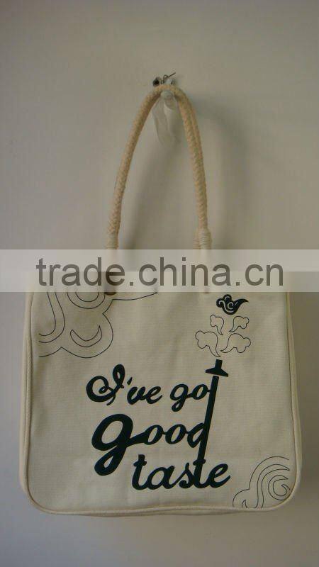 Canvas bag with heat-stamp printing