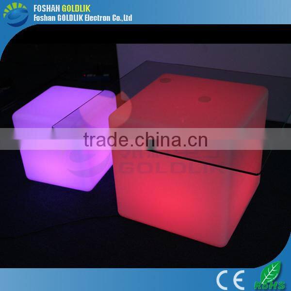 Public light led cube seat lighting with 16 RGB multi colors GKC-040RT
