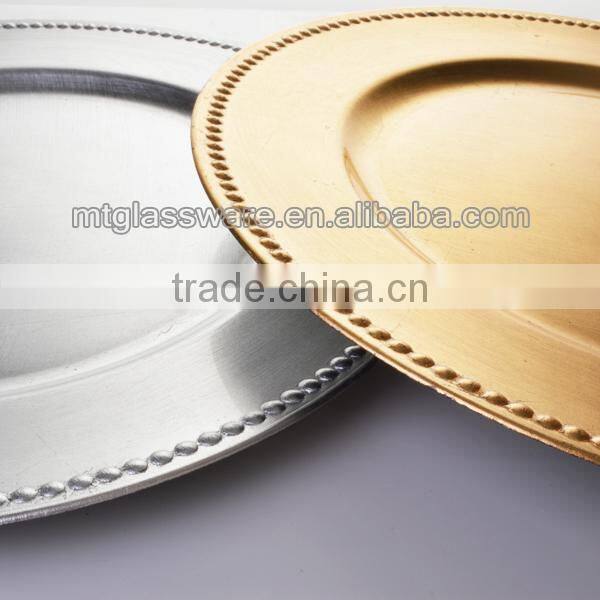 holiday decorative hobnail red plastic plate