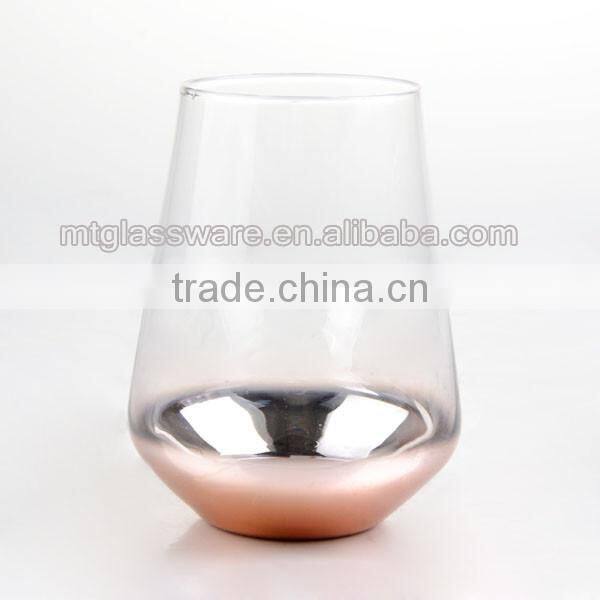 2016 HOT SALE COPPER CHARGER STEMLESS WINE GLASS drinking water glass