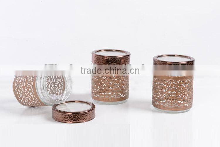 570ml glass bottles and jars with metal skin TPS200