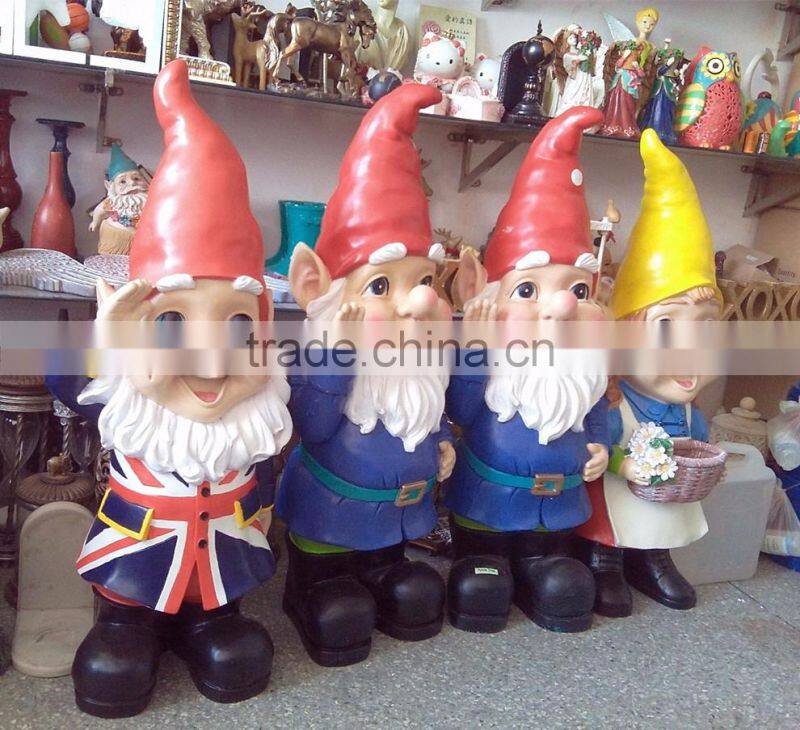 Resin garden sculpture welcome gnomes onnament for sale